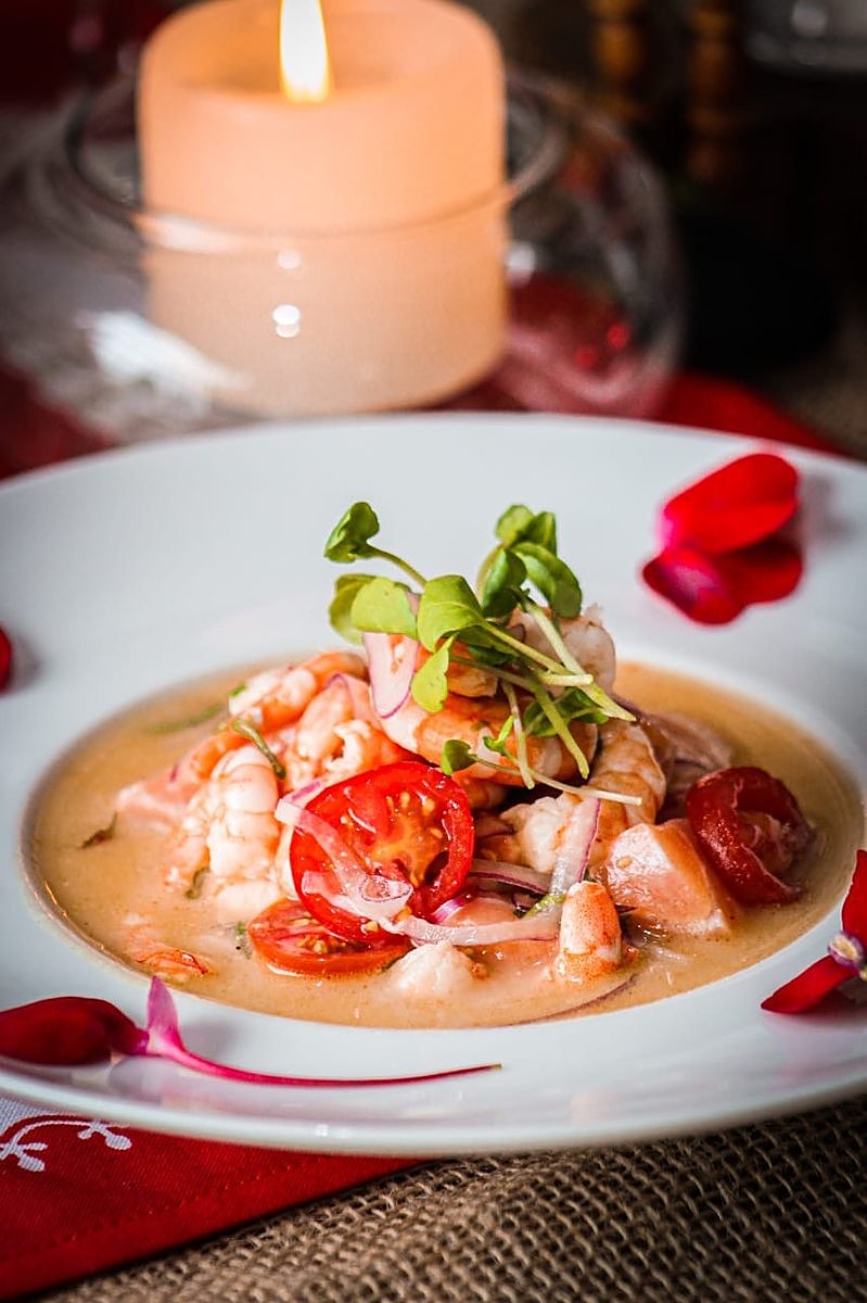 Ceviche de camarão da Otsu
